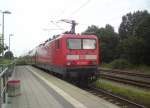 Hier 114 021-9 mit einem RE3 von Schwedt/Oder Hbf. nach ...