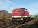 204 347-9 der MTEG mit einem Containerzug,bei der Einfahrt in ...