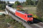 185 361-3 mit einem Kesselwagenzug Richtung Bottrop S�d in Essen ...