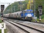 Die Vossloh G2000BB der Trainsport AG (belgisches Unternehmen mit engen ...