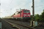 111 019 im Bbf G�dheim am Main zur fr�hen Stunde ...