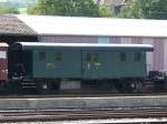 Historischer Gep�ckwagen F 16005 abgestellt im Bahnhofsareal Rorschach am 16.08.2009 ...