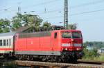 Lokportrait von 181 222-1 vor einem Sonderzug in Bickenbach an ...