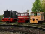 Zu sehen sind (v.l.n.r.) V 36 012, ASF 3 und ...