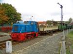 Di-421-016-A3-K1.2 stellt die KB nach Regis-Breitingen bereit, Kulturbahnhof Meuselwitz, 11.10.09. ...