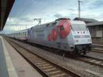 101 144-4 mit IC Leerganitur im Bahnhof Stralsund am 25 ...
