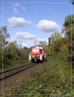  Leerfahrt 294 649-9 bei der Durchfahrt durch Wanne-Unser-Fritz. 15.10.2009  ...