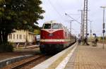 br-228-dr-v-180-dr-118 Der Sonderzug aus Weimar-Berkaer Bhf. erreicht mit MEG-207 an der Spitze Weimar. Fotografiert am 10.10.09.
