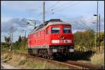 BR 233 233 314-4 Solo in Richtung Stralsund Hbf unterwegs.  am 21.09.09 