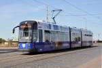 dresden-niederflurwagen-haltestellen-strecken Stra�enbahn der DVB (Dresdner Verkehrsbetriebe AG) Linie 8 auf der Augustusbr�cke - 31.08.2009
