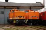 106 100 und 106 601 stehen am 10.10.09 im Bw ...