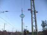 Das Signal EI 4 ,,B�gel ab ´´ im Emmericher Bahnhof. ...