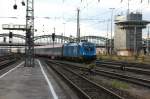 1x16-werbeloks Der UEFA-Stier (1116 080) vor genau einem Jahr in M�nchen Hbf