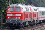 BR 218 mit Zugen Die 218 366-3 in Halstenbek , am 28,08,09
