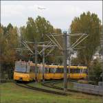stadtbahn-stuttgart-fahrzeuge Ein Zug der Linie U7 in Ostfildern bei der Station Parksiedlung. 08.10.2009 (Matthias)
