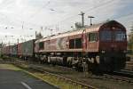 br-266-class-66---jt42cwr HGK DE 62 f�hrt am 18.10.09 durch Duisburg-Entenfang