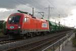ITL Eisenbahngesellschaft mbH ITL f�hrt nach einem kleinen Stop am 18.10.09 in Ratingen-Lintorf ab.

