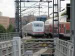 kbs-200-berliner-stadtbahn ICE 2 begegnet RE kurz vor dem Berliner Hauptbahnhof. August 2009 