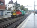 Tm 234 Der Tm 234 119 trifft am 12.10.09 mit einem Dienstwagen in Sierre ein.