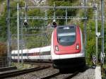 SBB - ICN bei der einfahrt im Bahnhofsareal von Biel ...
