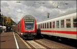 doppelstock-steuerwagen-3-gattung RE5 (RE 11013) 'RHEIN-Express', Emmerich - Koblenz Hbf, durchf�hrt Brohl. (17.10.2009)