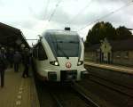 Ein Flirt Triebwagen im Bahnhof Valkenburg(NL) am 11.10.09.
Dieser Zug f�hrt ...