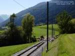 Br�ckenbaustelle taleinw�rts von Telfes, eine von vielen Baustellen diesen Sommer ...