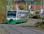 654 046 (VT46) als VBG83121 in Zwickau, Hst. Stadthalle, 19.10.09. ...