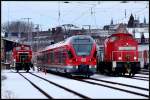 stralsund Hbf Stralsund im Februar 2009. warten auf den n�chsten Einsatz. 