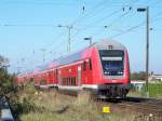  Aus dem Busch kommend... - RE2 von Rathenow nach Cottbus ...