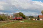 628 der Kurhessenbahn am 18.10.2009 bei Niederwetter  ...