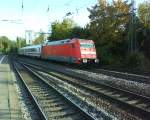 Eine BR 101 die gerade aus dem Bonner Hbf ausf�hrt.
Sie ...