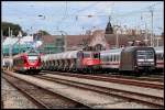 und wieder eine seltene Zugreihung im Hbf Stralsund. am ...