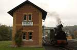 Die s�chsische IK No 54 nimmt am 10.10.09 in Steinbach ...
