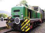 Die Diesellokomotive D2 der Brohltalbahn im Bahnhof Brohl-L�tzing am
Rhein.Aufgenommen am ...
