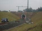 Bau am Ostportal des neuen Distelrasentunnel.(22.10.09)  ...