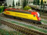 BR 182 009 Railion, mit DHL Werbung, am 17.06.2009. (Epoche ...