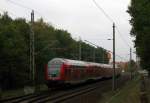 RE 2 nach Cottbus am 21.10. um 13:45 durch Bestensee. ...