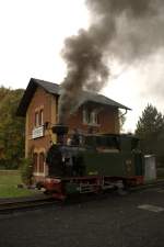 Die s�chsische IK No 54 nimmt am 10.10.09 in Steinbach ...