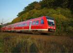 Ein 612er Trio auf dem Weg nach Gera Hbf. Ob ...