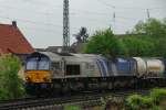 Kurz bevor der Himmel wieder seine Schleu�en �ffnete: Class 66, ...
