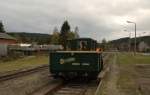 Der Wernesgr�ner Schienenexpress (kurz Wex) setzt am 04.10.09 im Bahnhof ...