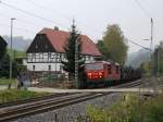 180 018-4 passiert am 24.10.2009 den B� Strand.  ...