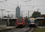 3 x 612, angef�hrt von 612 583, durchfahren am 25.10.2009 ...