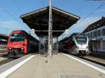SBB + SOB - Bahnhof Pf�ffikon mit S-Bahn Z�rich Lok ...
