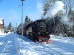 Winterdampf - Bahnhof drei Annen Hohne 26.01.2005  ...