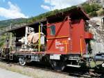 bls - Im Bahnhofsareal von Lalden abgestellter Dienstwagen X 40 ...