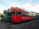 Die beiden Düwag 629 und 638 warten im Depot Dreispitz ... Die beiden Düwag 629 und 638 warten im Depot Dreispitz ...