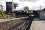 Osnabr�ck, 17.10.2009, Blick auf die unteren Bahnsteige des Hauptbahnhofs (Ost-West-Richtung) ...