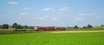Zwei Triebz�ge der Baureihe 628 am Bahn�bergang Wampeltsham an der ...